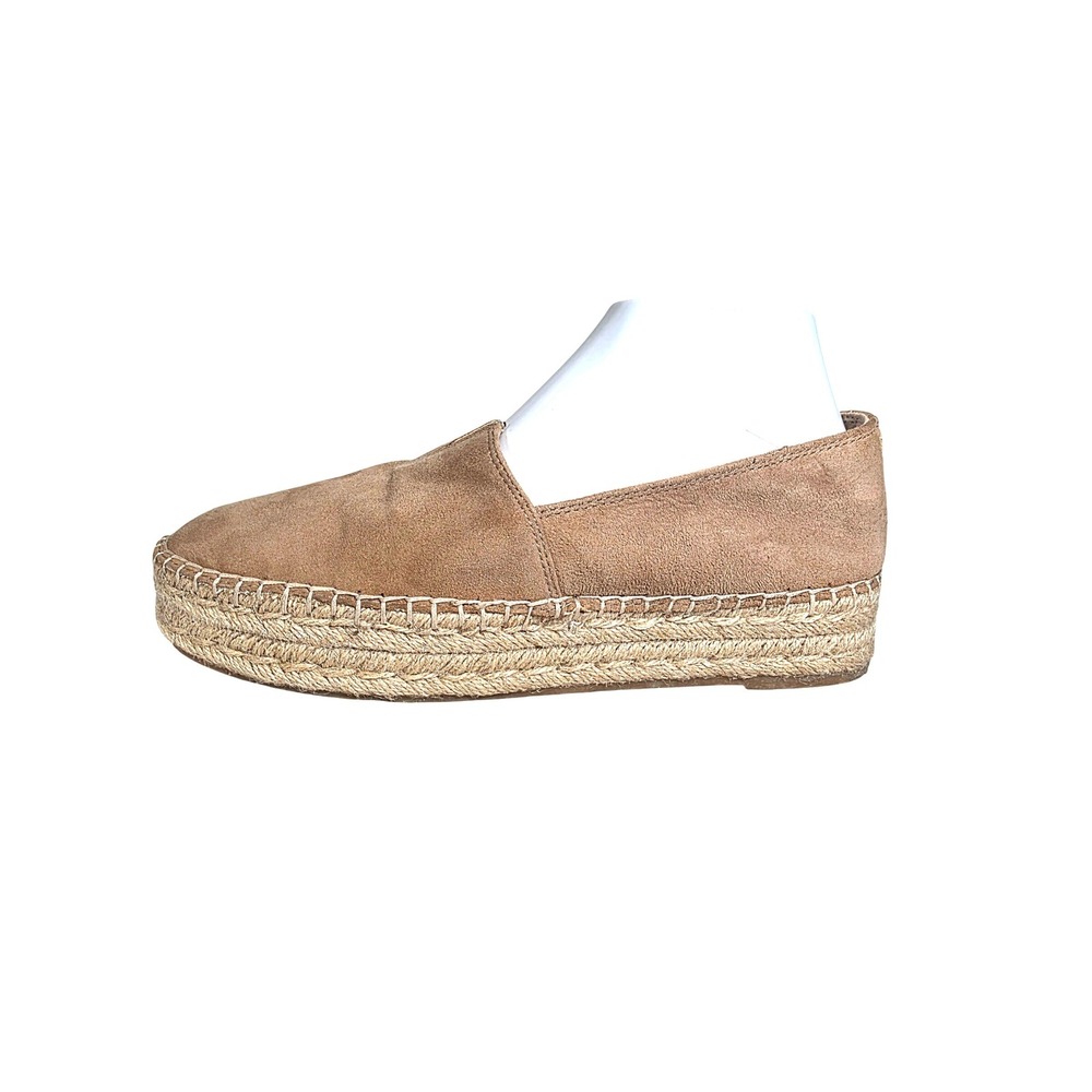 Sam Edelman Cherlene Espadrille Women 9.5 Tan Suede Platform Slip On